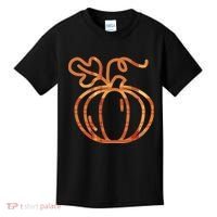 Thanksgiving Halloween Pumpkin Fall Autumn Plaid Kids T-Shirt thumb 0