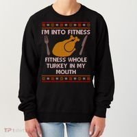 Thanksgiving I'm Into Fitness Ugly Sweater Women's Sweatshirt thumb 0