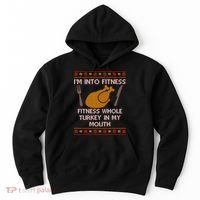 Thanksgiving I'm Into Fitness Ugly Sweater Hoodie thumb 0