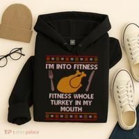 Thanksgiving I'm Into Fitness Ugly Sweater Hoodie thumb 4