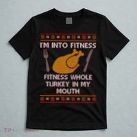 Thanksgiving I'm Into Fitness Ugly Sweater T-Shirt thumb 5