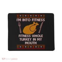 Thanksgiving I'm Into Fitness Ugly Sweater Mousepad thumb 0