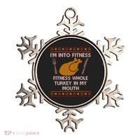 Thanksgiving I'm Into Fitness Ugly Sweater Ornament thumb 0