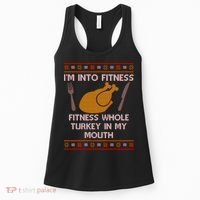 Thanksgiving I'm Into Fitness Ugly Sweater Women's Tank Top thumb 0