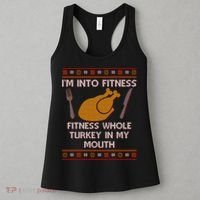 Thanksgiving I'm Into Fitness Ugly Sweater Women's Tank Top thumb 3
