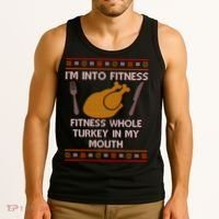 Thanksgiving I'm Into Fitness Ugly Sweater Tank Top thumb 3
