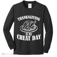 Thanksgiving is My Cheat Day Kids Long Sleeve Shirt thumb 0