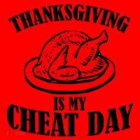 Thanksgiving is My Cheat Day Santa Hat thumb 1