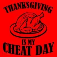Thanksgiving is My Cheat Day Santa Hat thumb 1
