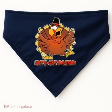 Thanksgiving Let's Get Basted USA-Made Doggie Bandana