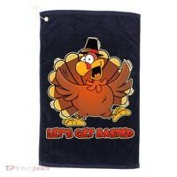Thanksgiving Let's Get Basted Golf Towel thumb 0