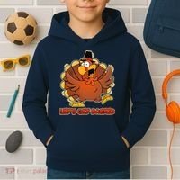 Thanksgiving Let's Get Basted Kids Hoodie thumb 2