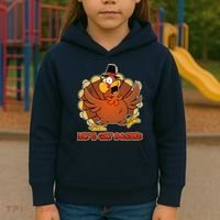 Thanksgiving Let's Get Basted Kids Hoodie thumb 3