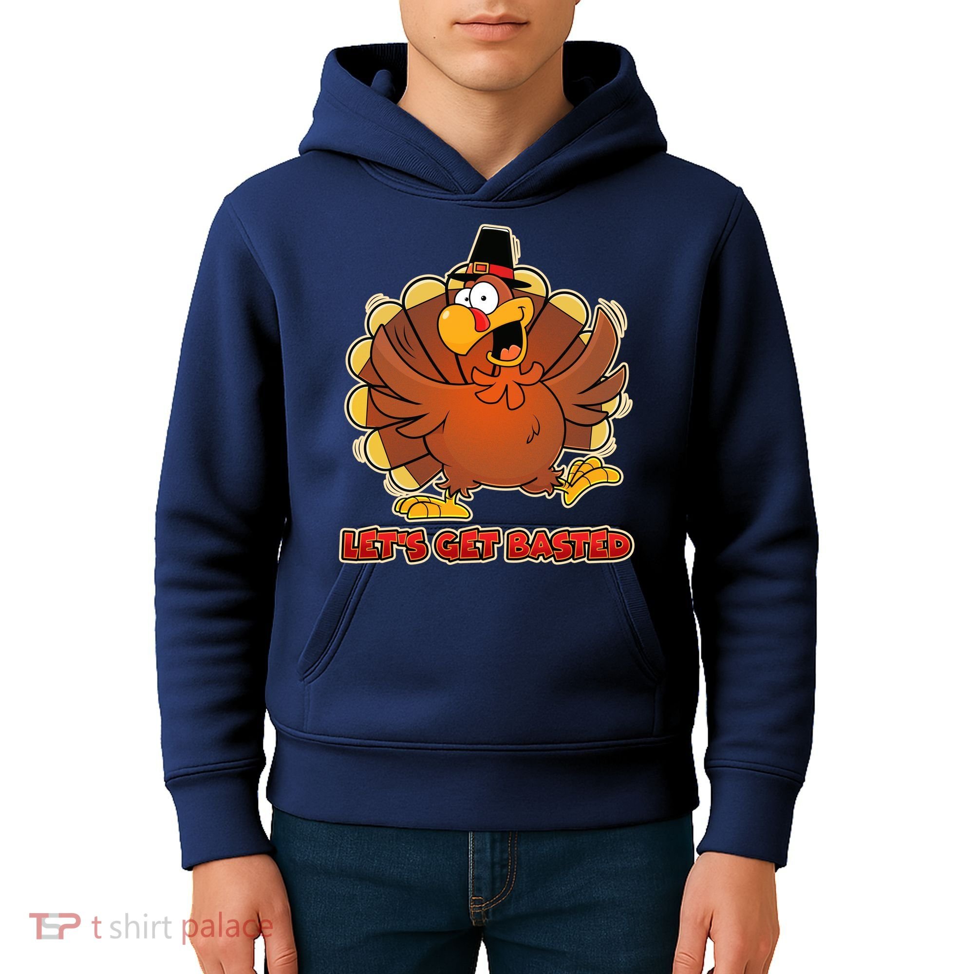 Thanksgiving Let's Get Basted Kids Hoodie