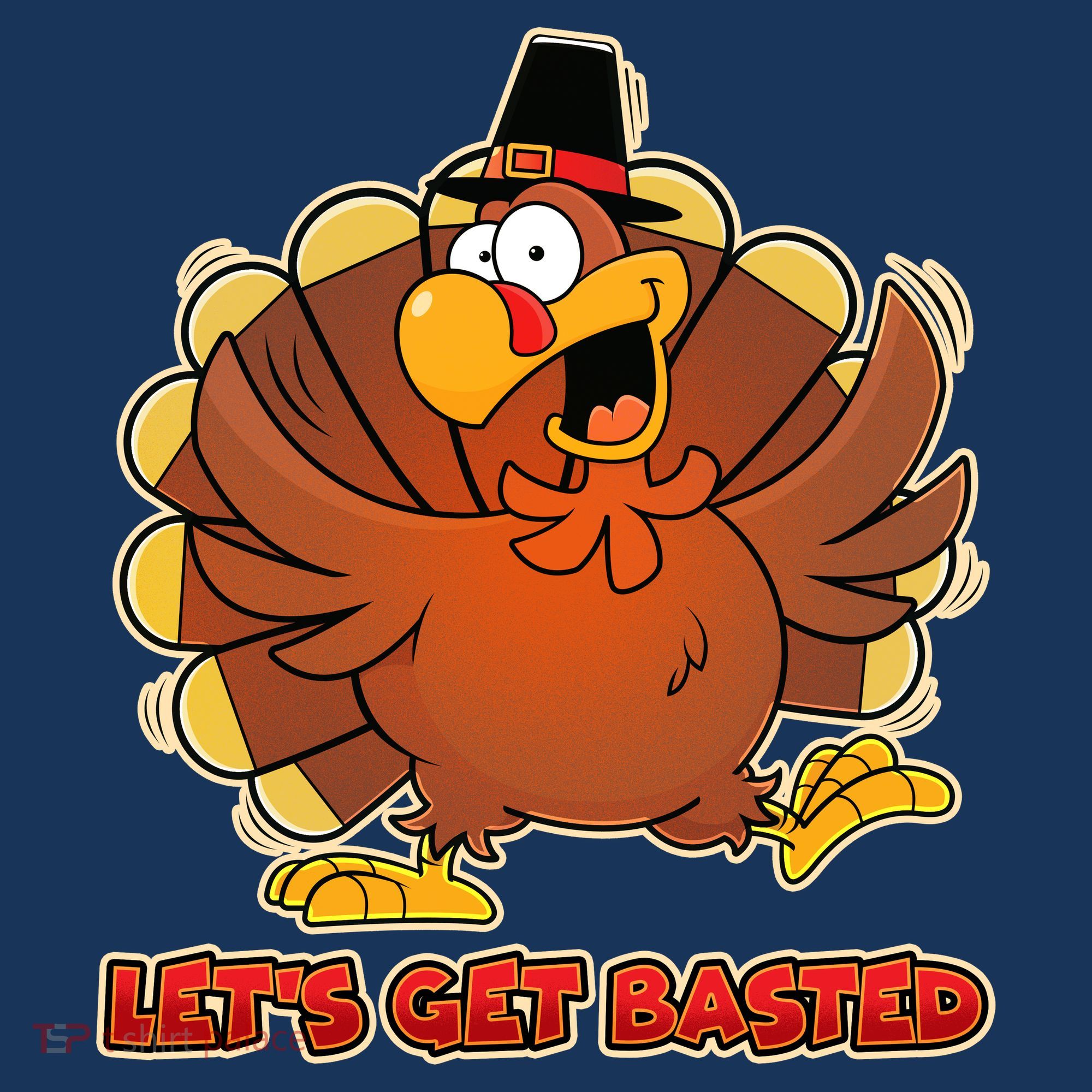 Thanksgiving Let's Get Basted Kids Long Sleeve Shirt