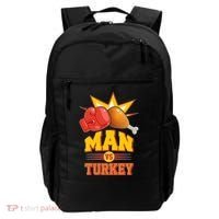 Thanksgiving Man Vs Turkey Fight Backpack thumb 0