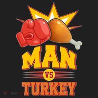 Thanksgiving Man Vs Turkey Fight Tumbler thumb 3