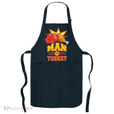 Thanksgiving Man Vs Turkey Fight Apron