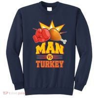 Thanksgiving Man Vs Turkey Fight Sweatshirt thumb 0
