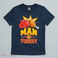 Thanksgiving Man Vs Turkey Fight T-Shirt thumb 5