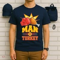 Thanksgiving Man Vs Turkey Fight T-Shirt thumb 6