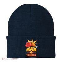 Thanksgiving Man Vs Turkey Fight Beanie thumb 0