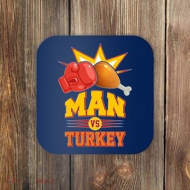 Thanksgiving Man Vs Turkey Fight Coaster