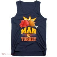 Thanksgiving Man Vs Turkey Fight Tank Top thumb 0