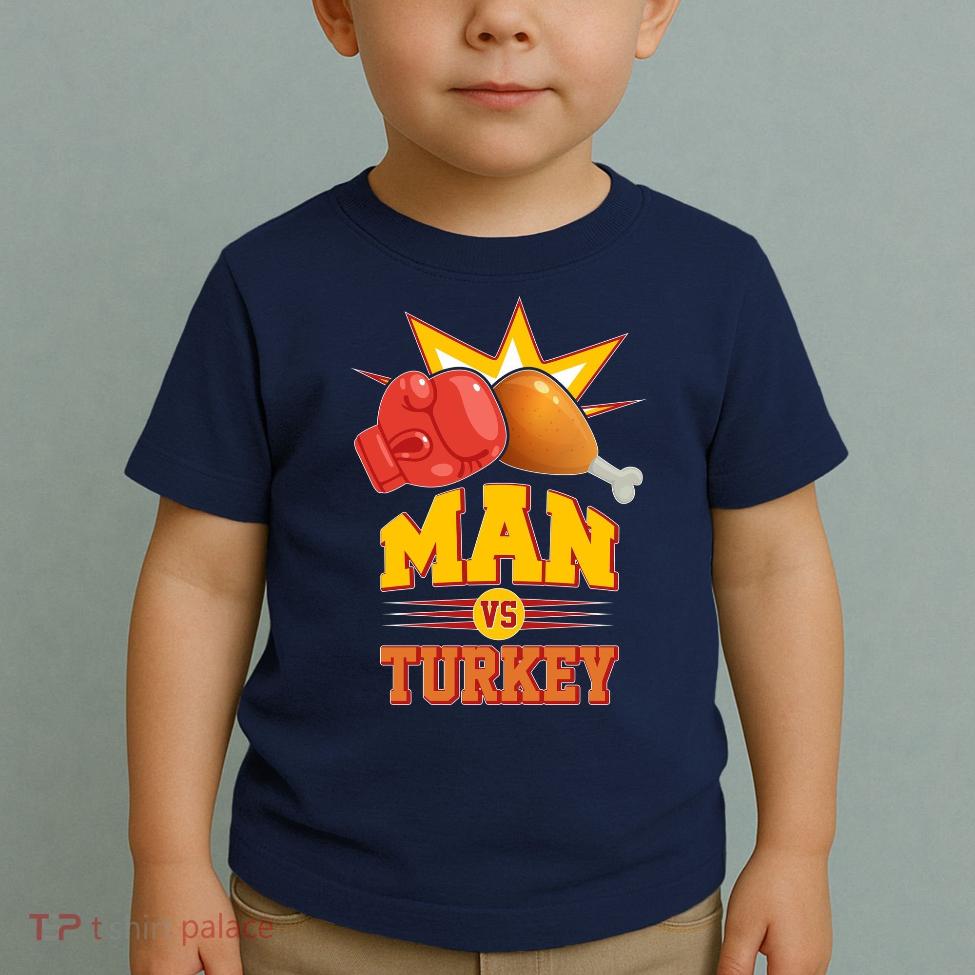 Thanksgiving Man Vs Turkey Fight Toddler T-Shirt