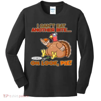 Thanksgiving Oh Look Pie! Kids Long Sleeve Shirt