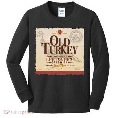 Thanksgiving Old Turkey Vintage Kids Long Sleeve Shirt