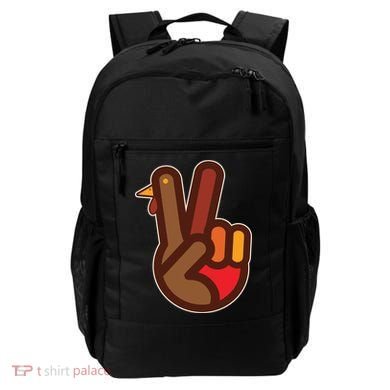 Thanksgiving Peace Sign Hand Turkey Backpack