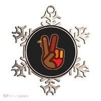 Thanksgiving Peace Sign Hand Turkey Ornament thumb 0