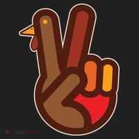 Thanksgiving Peace Sign Hand Turkey Hat thumb 2