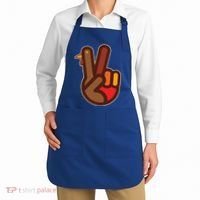 Thanksgiving Peace Sign Hand Turkey Apron thumb 2