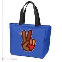 Thanksgiving Peace Sign Hand Turkey Tote Bag thumb 3
