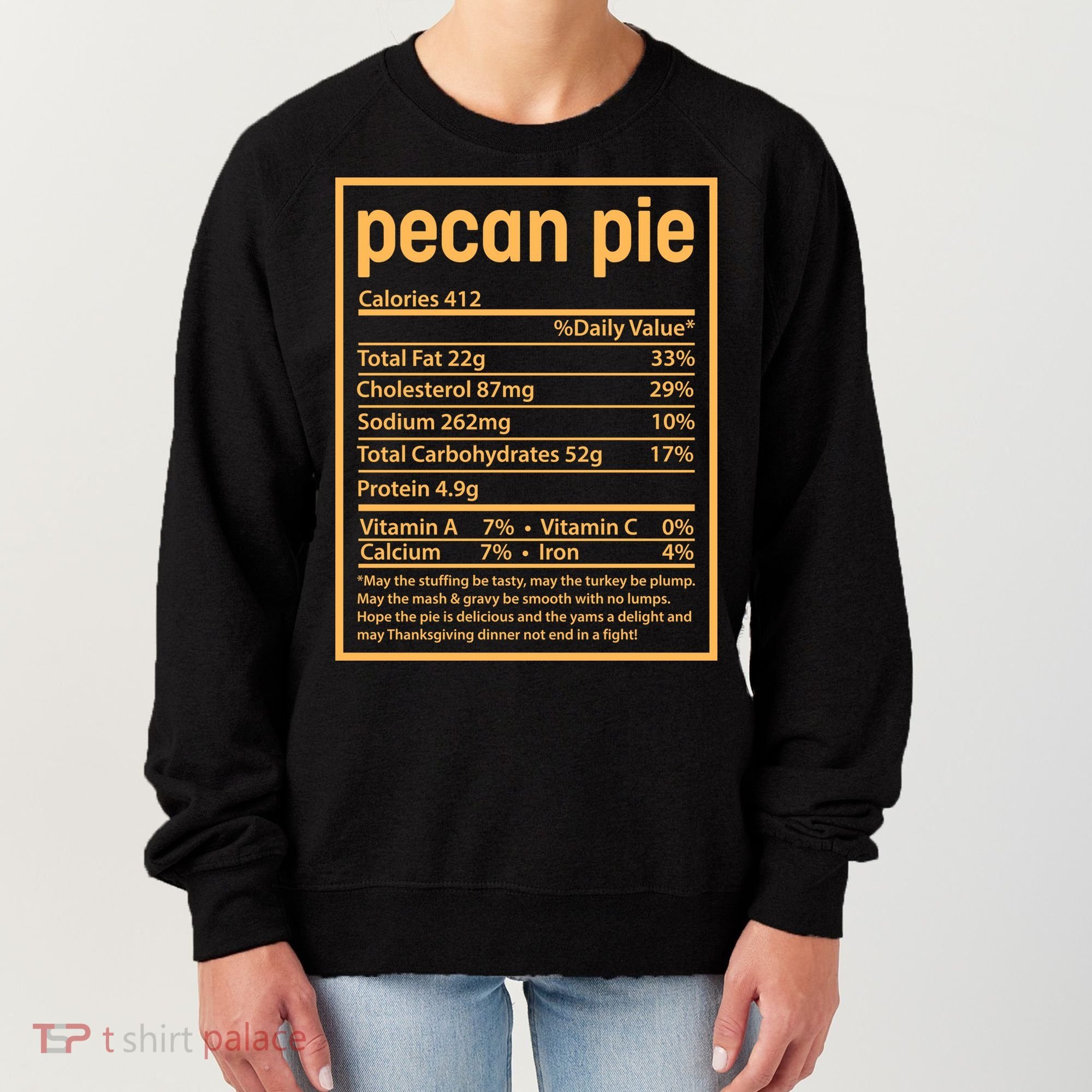Thanksgiving Pecan Pie Nutrition Facts Women's Sweatshirt