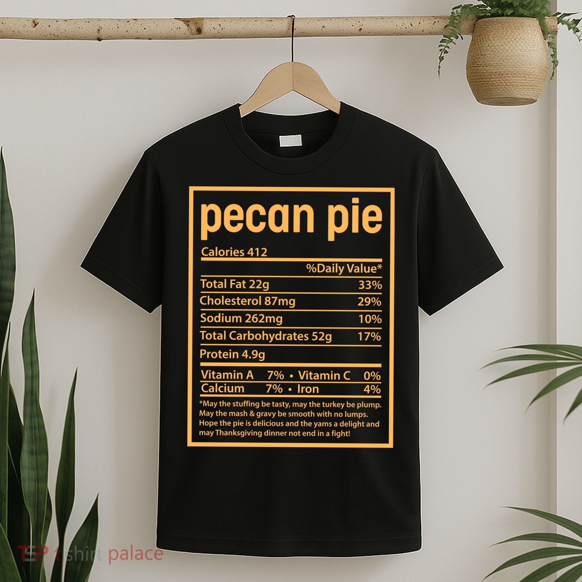 Thanksgiving Pecan Pie Nutrition Facts T-Shirt