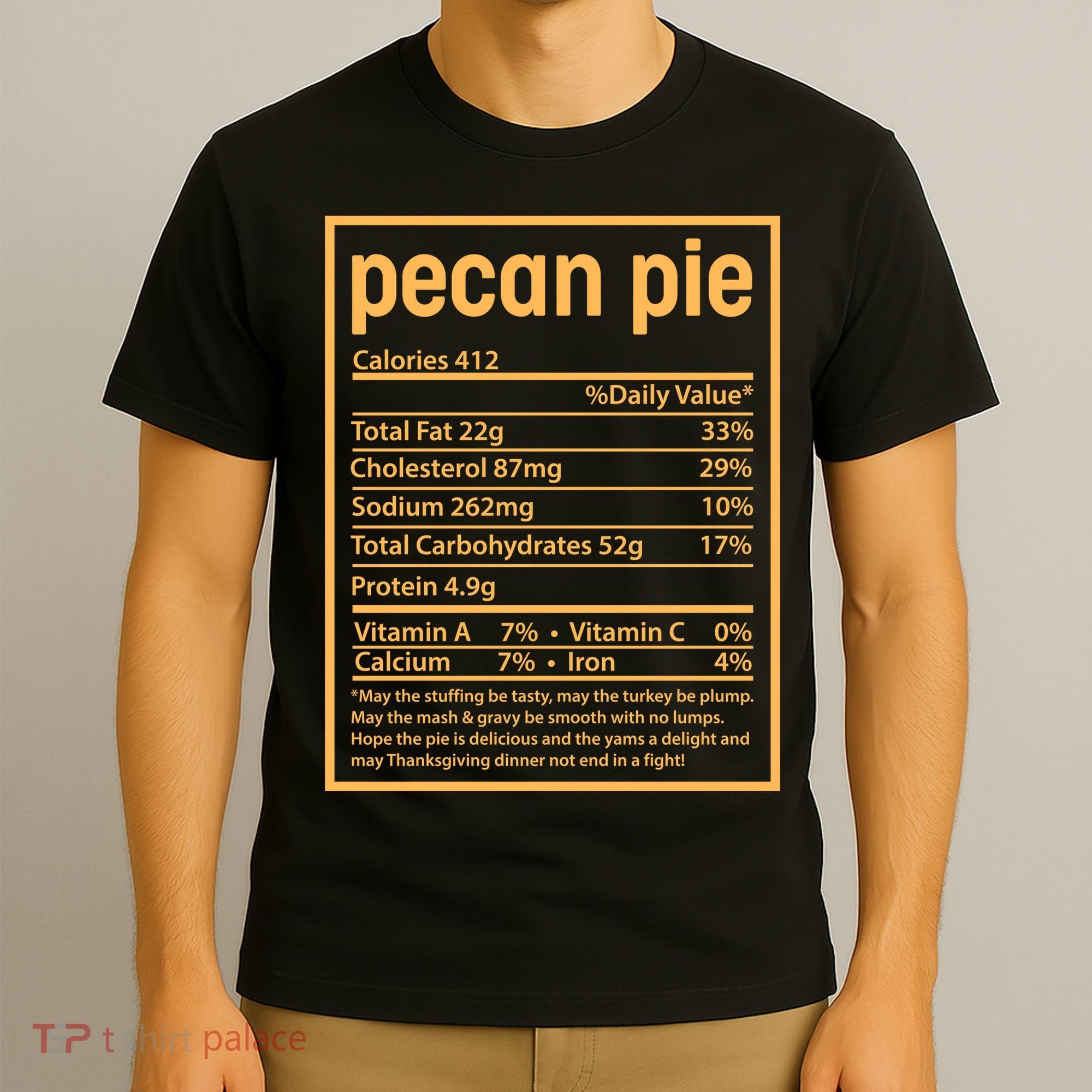 Thanksgiving Pecan Pie Nutrition Facts T-Shirt