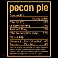 Thanksgiving Pecan Pie Nutrition Facts Coaster thumb 2