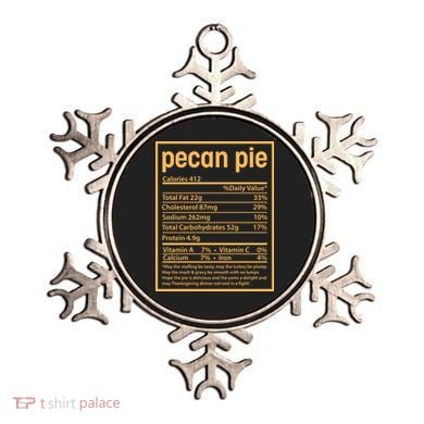 Thanksgiving Pecan Pie Nutrition Facts Ornament