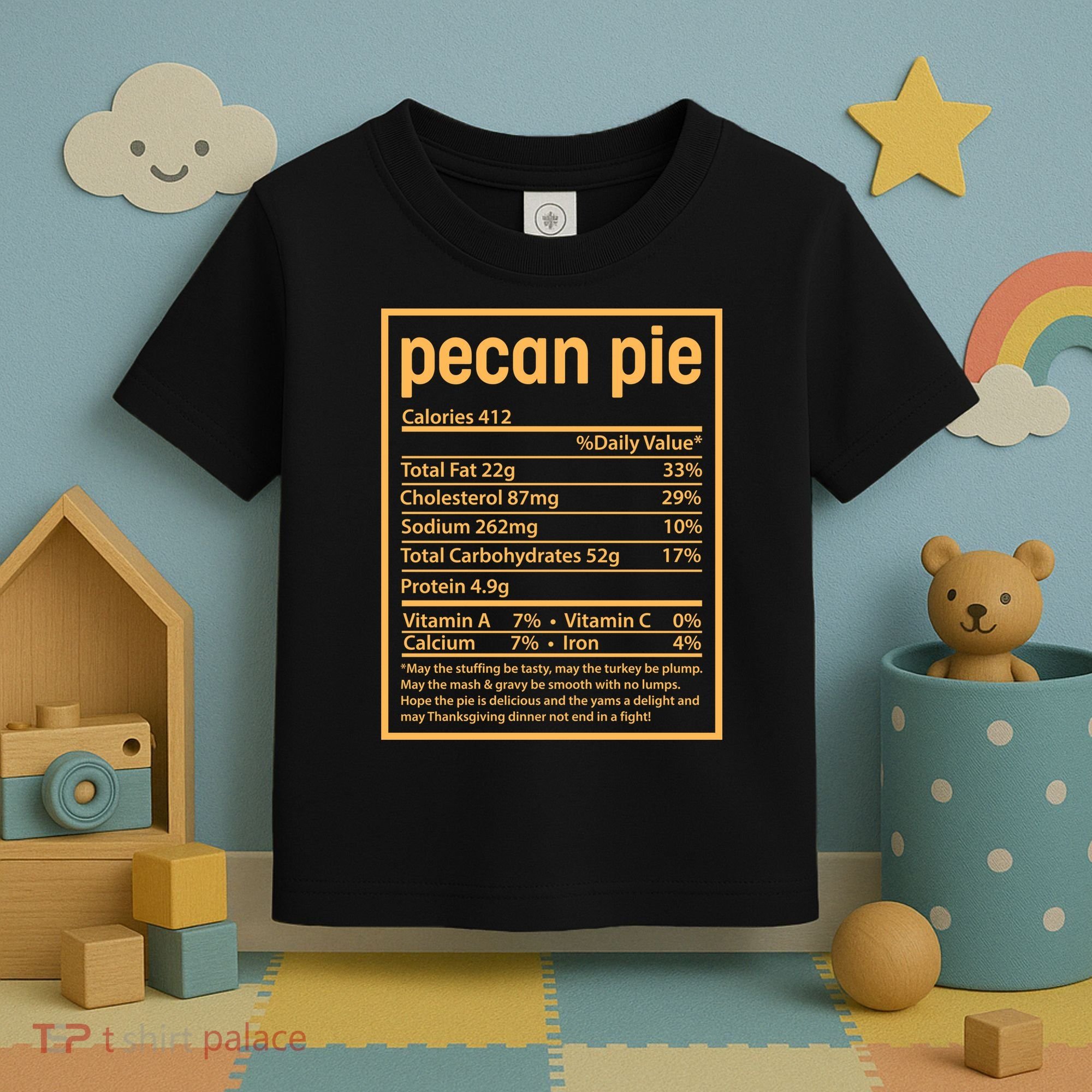 Thanksgiving Pecan Pie Nutrition Facts Toddler T-Shirt