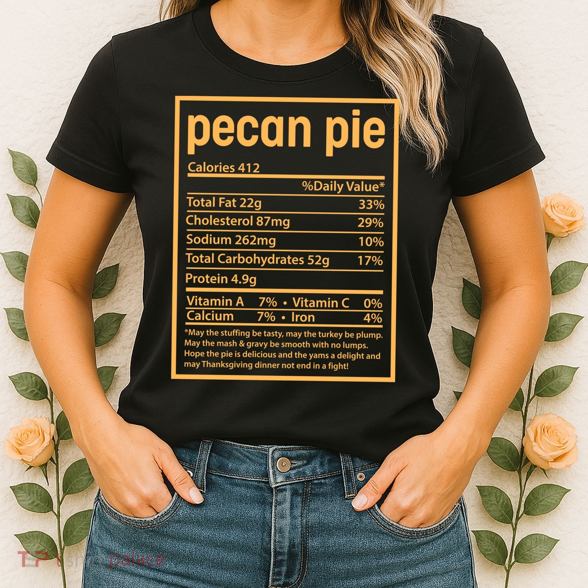 Thanksgiving Pecan Pie Nutrition Facts Women's T-Shirt