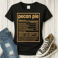 Thanksgiving Pecan Pie Nutrition Facts Women's T-Shirt thumb 3