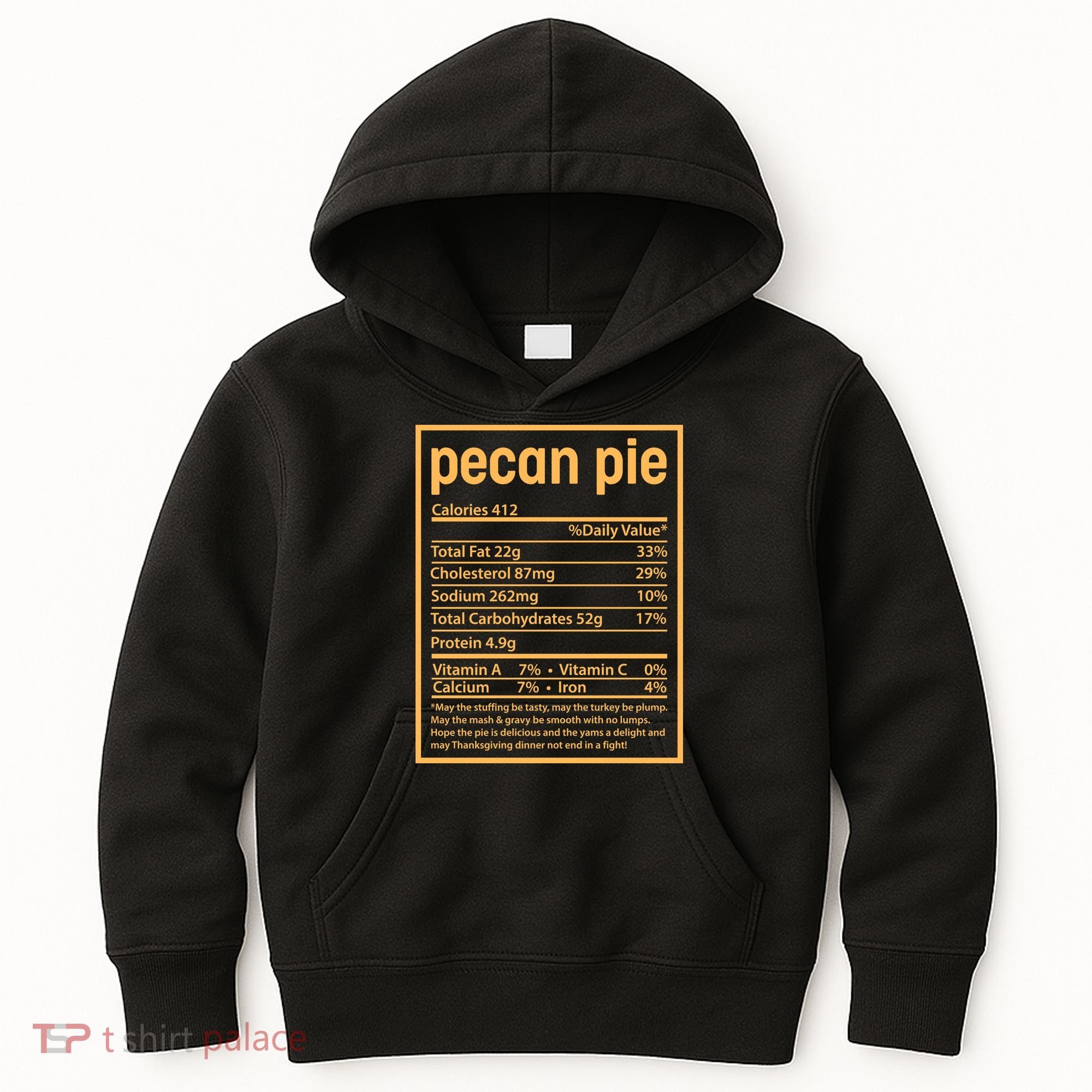 Thanksgiving Pecan Pie Nutrition Facts Kids Hoodie
