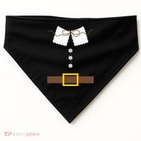 Thanksgiving Pilgrim Costume USA-Made Doggie Bandana thumb 0