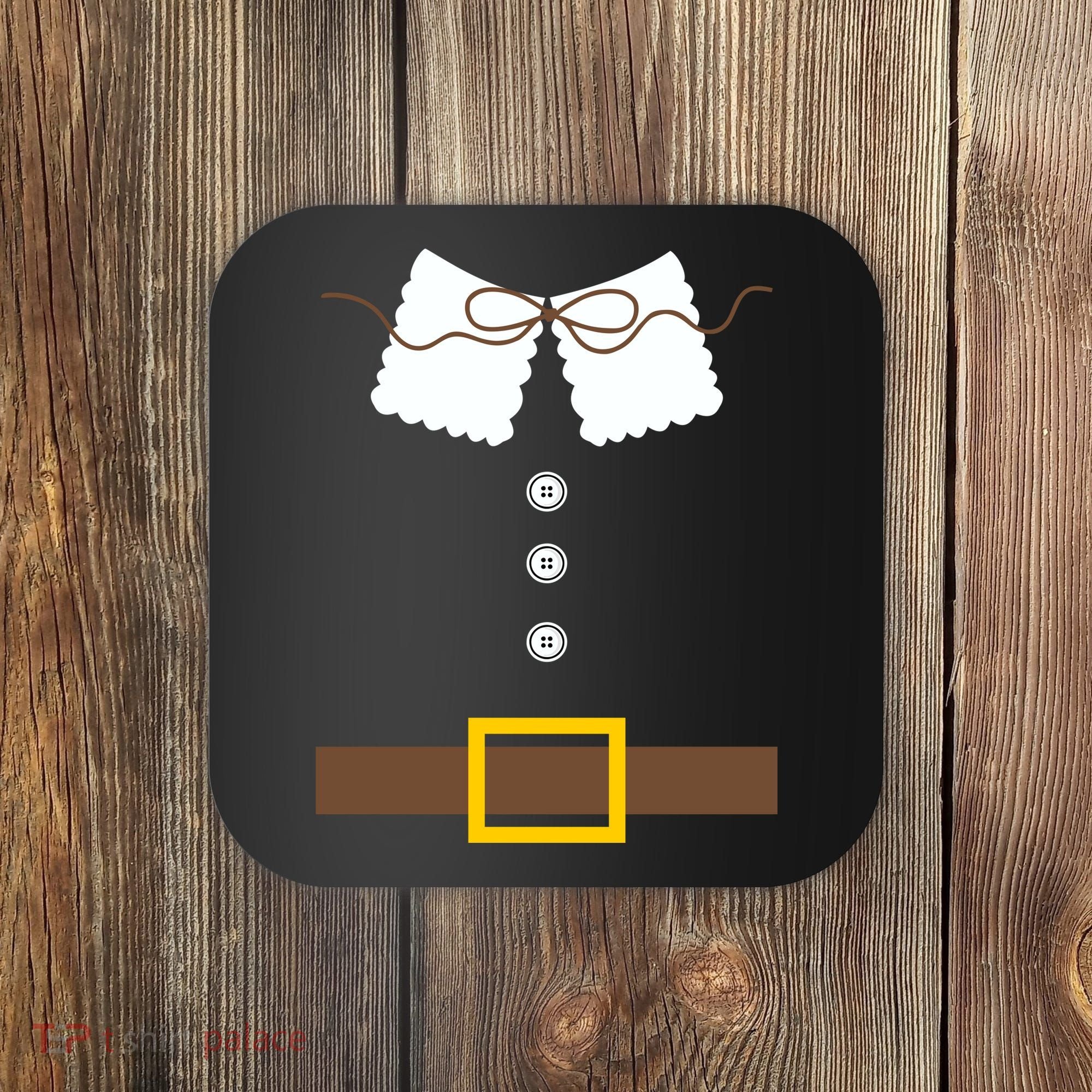 Thanksgiving Pilgrim Costume Coaster