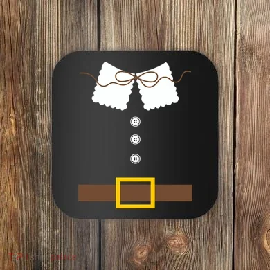 Thanksgiving Pilgrim Costume Coaster