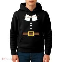 Thanksgiving Pilgrim Costume Kids Hoodie thumb 4