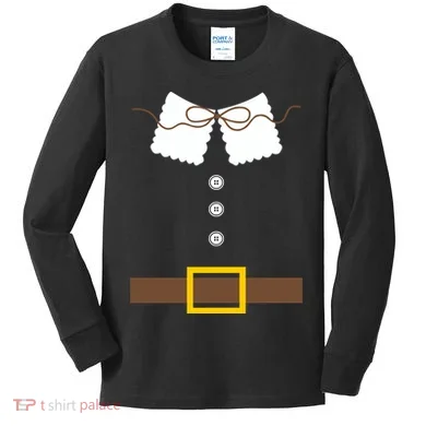 Thanksgiving Pilgrim Costume Kids Long Sleeve Shirt